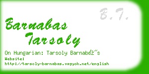 barnabas tarsoly business card